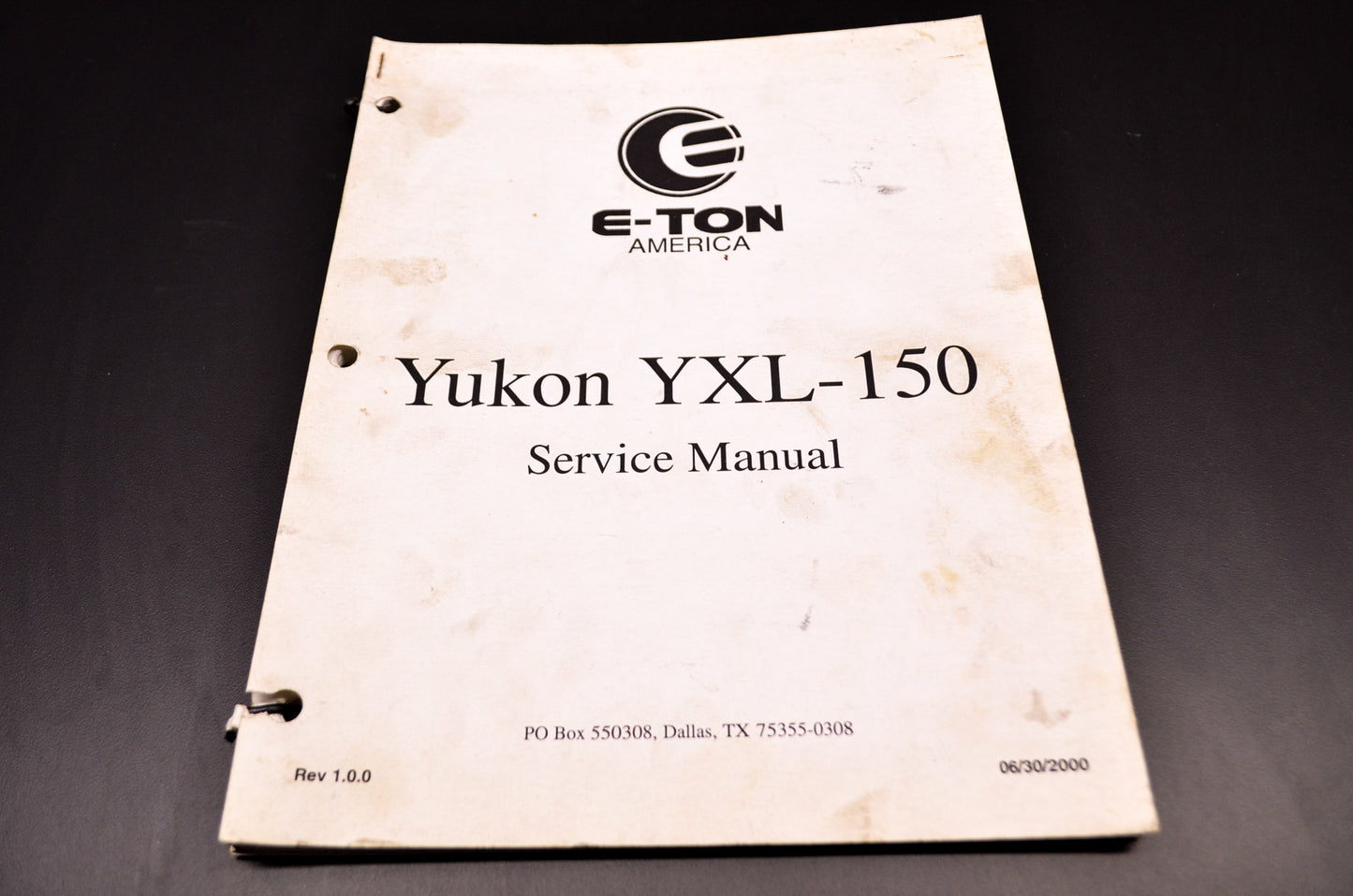 E-Ton Yukon YXL-150 Service Manual