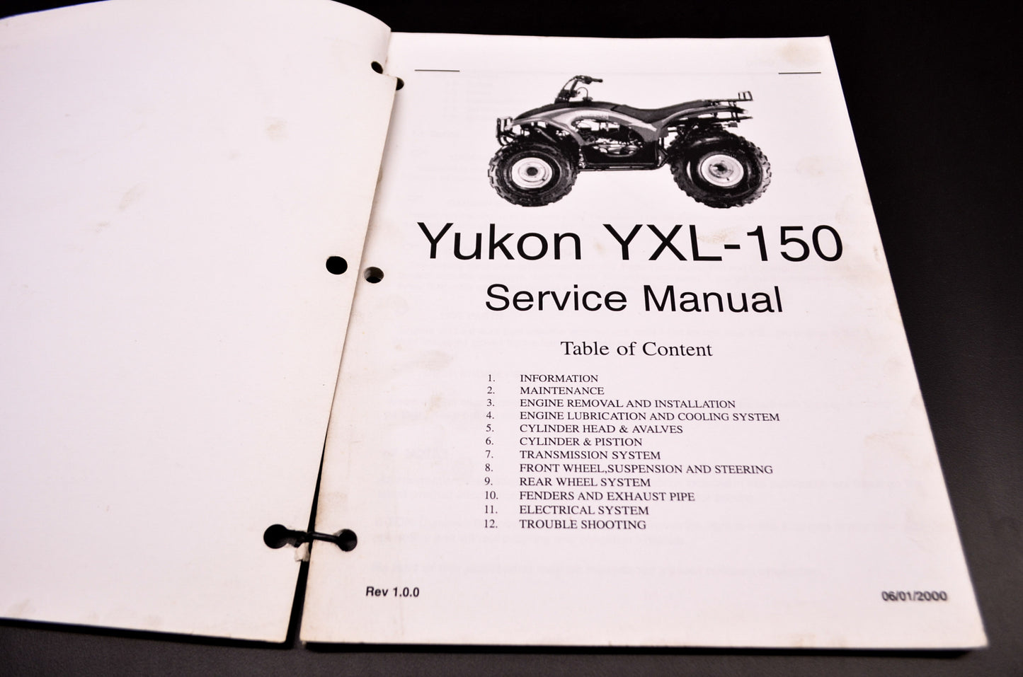 E-Ton Yukon YXL-150 Service Manual
