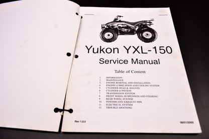 E-Ton Yukon YXL-150 Service Manual