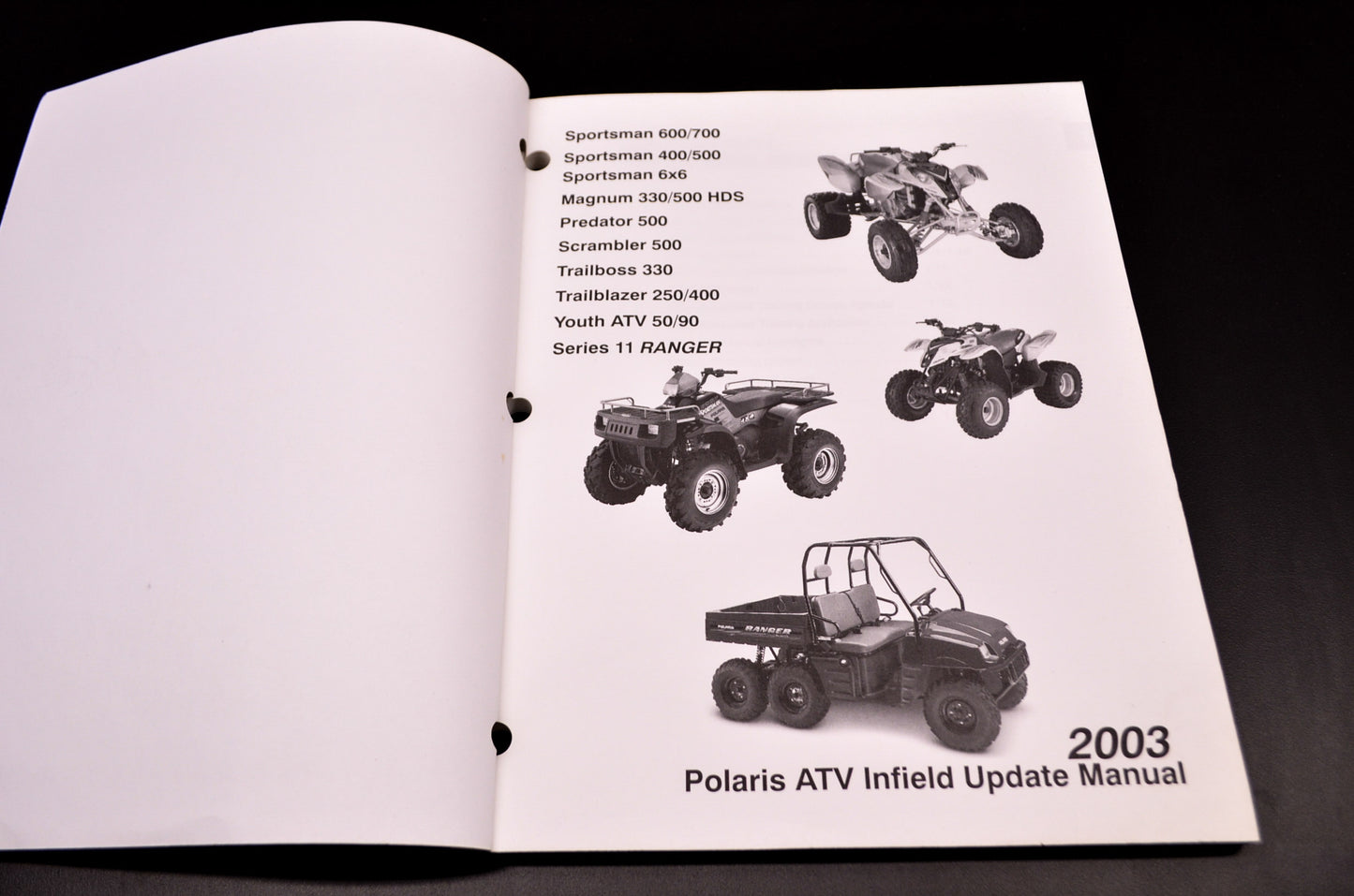 OEM Polaris 2003 ATV Infield Update Manual