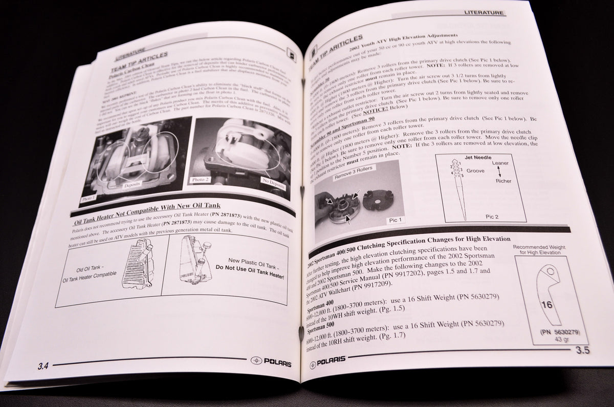 OEM Polaris 2003 ATV Infield Update Manual