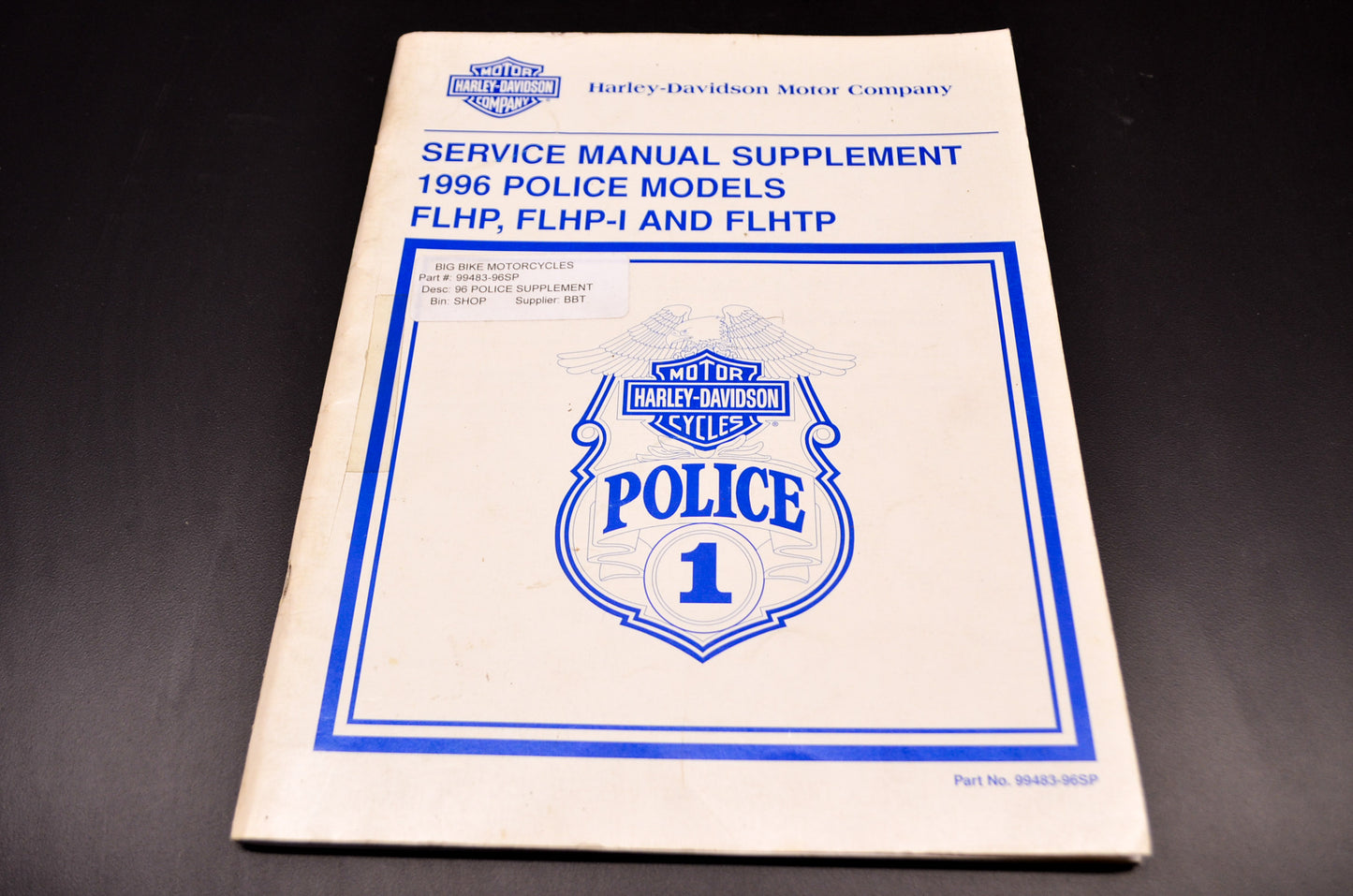 OEM Harley-Davidson 99483-96SP 1996 FLHP FLHP-I FLHTP Service Manual Supplement