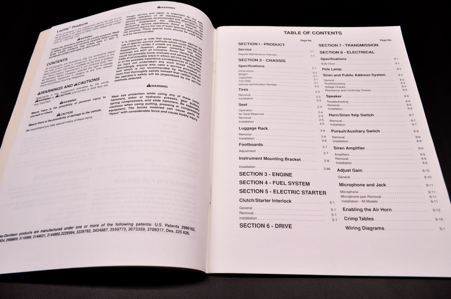 OEM Harley-Davidson 99483-96SP 1996 FLHP FLHP-I FLHTP Service Manual Supplement