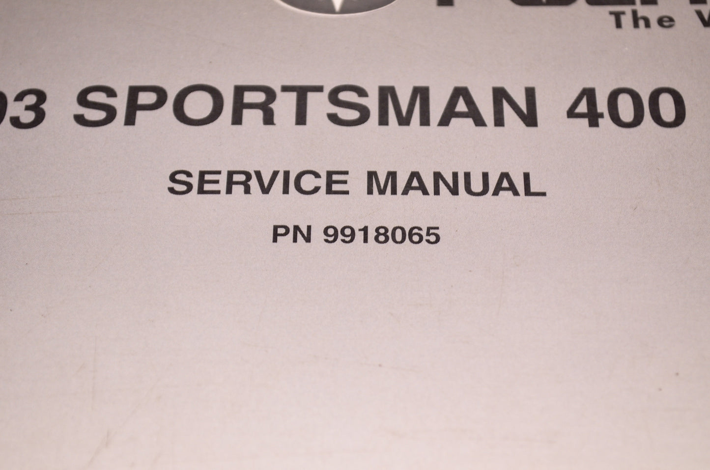 OEM Polaris 9918065 Service Manual 03 Sportsman 400/500