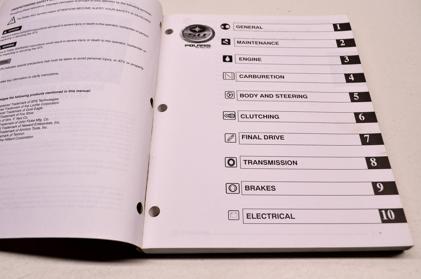 OEM Polaris 9919499 Service Manual 06 Magnum 330 4X4