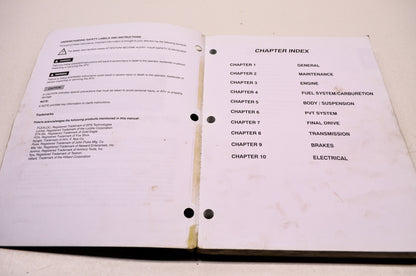 Polaris 2001 Sportsman 400/500 Duse H.O. Service Manual