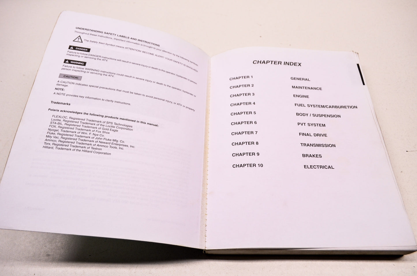 OEM Polaris 9916578 Service Manual 01 Scrambler