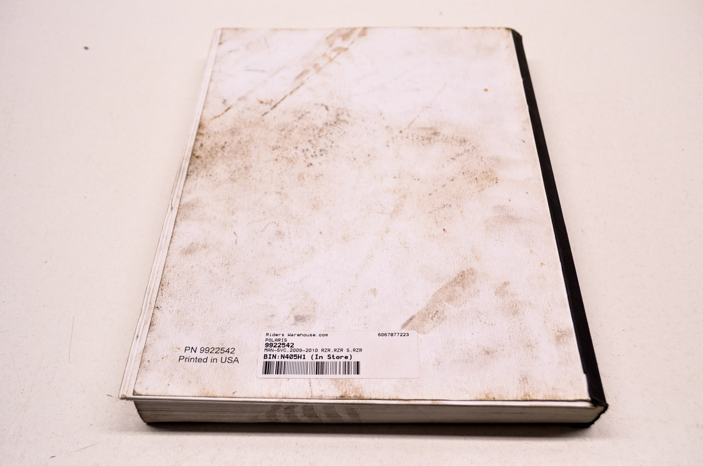 OEM Polaris 9922542 Service Manual 2009-2010 RZR,RZR S,RZR