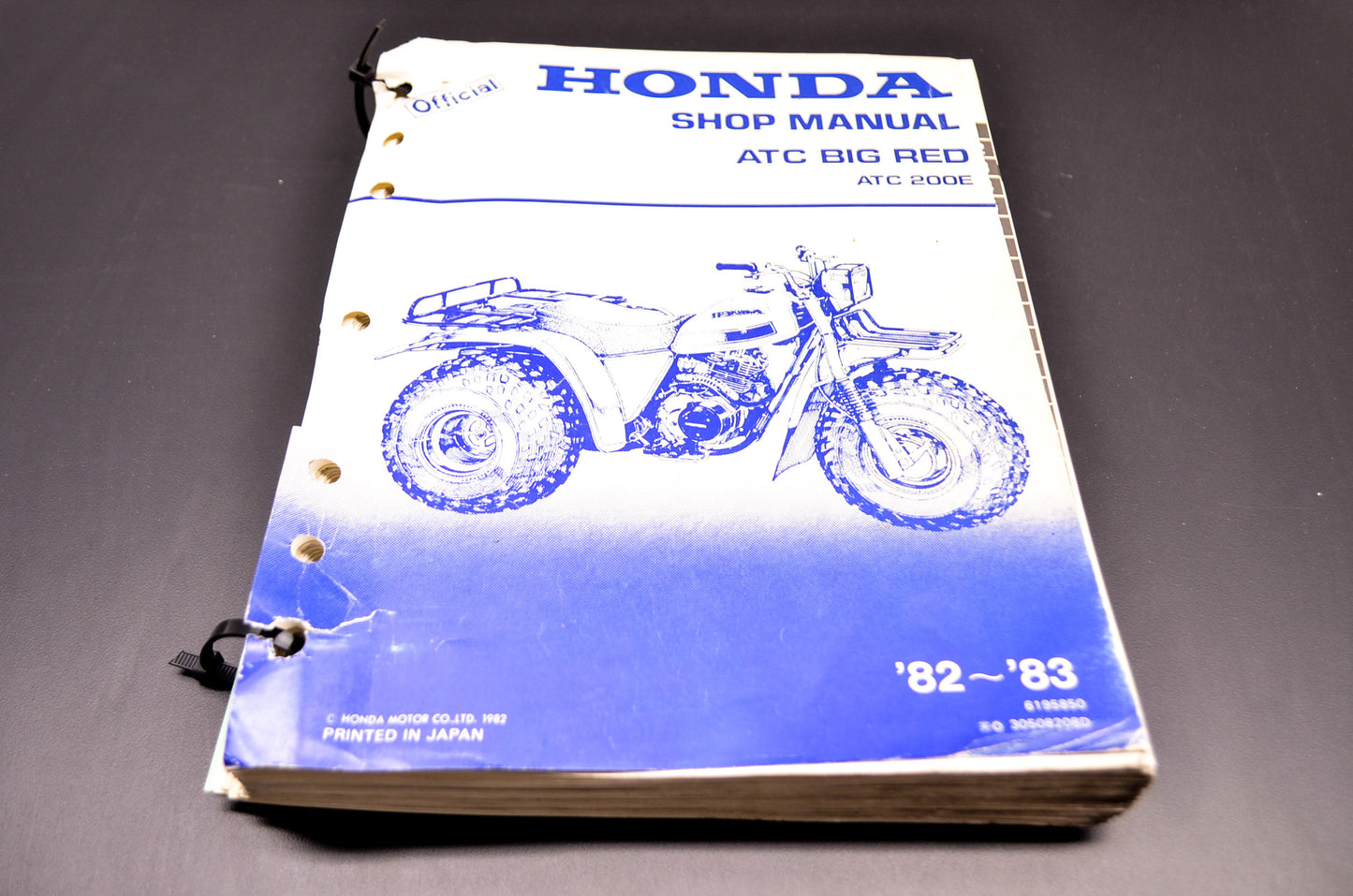 OEM Honda 6195850 Service Manual ATC 200E