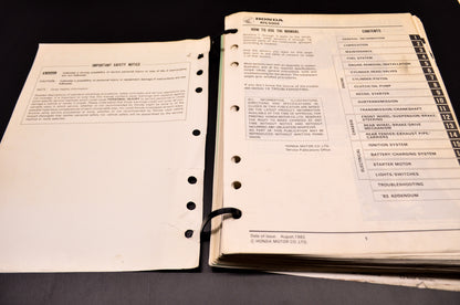 OEM Honda 6195850 Service Manual ATC 200E