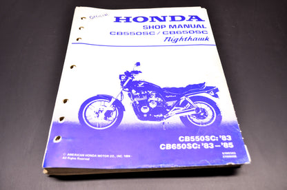 Honda CB550SC CB650SC Nighthawk Shop Manual