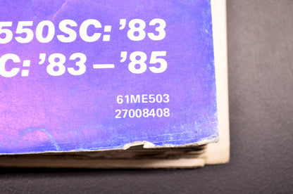 Honda CB550SC CB650SC Nighthawk Shop Manual