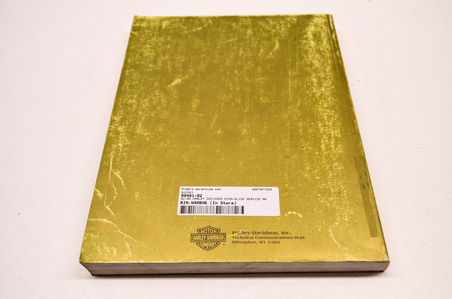 Harley Davidson 91-92 Dyna Glide Service Manual