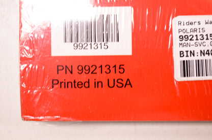 OEM Polaris 9921315 Service Manual 08 Sportsmn/X2 500 EFI NOS