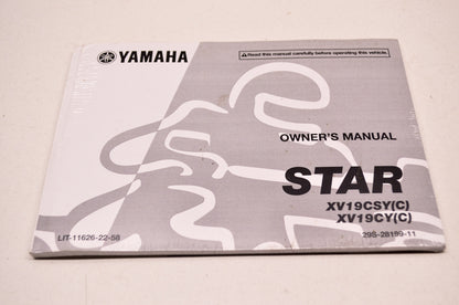 OEM Yamaha LIT-11626-22-58 Owner's Manual 09 STAR XV19CY/CSY/C NOS