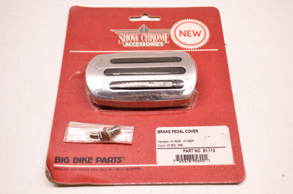 New Show Chrome Brake Pedal Cover Kit NOS