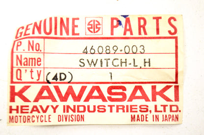 OEM Kawasaki 46089-003 Left Hand Switch Kit NOS
