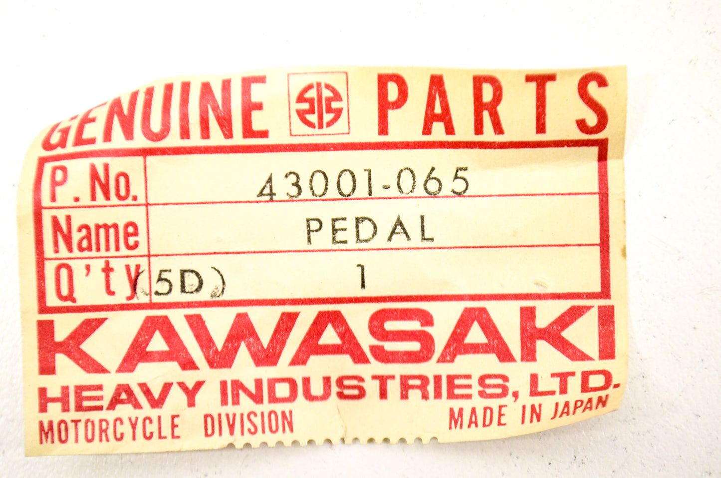 OEM Kawasaki 43001-065 Brake Pedal NOS