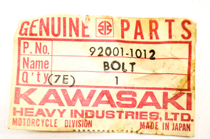 New OEM Kawasaki 92001-1012 Bolt NOS