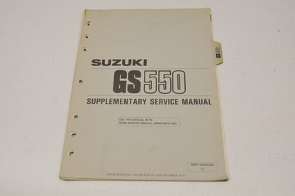 OEM Suzuki 99501-35030-03E GS550 Supplementary Service Manual GS550