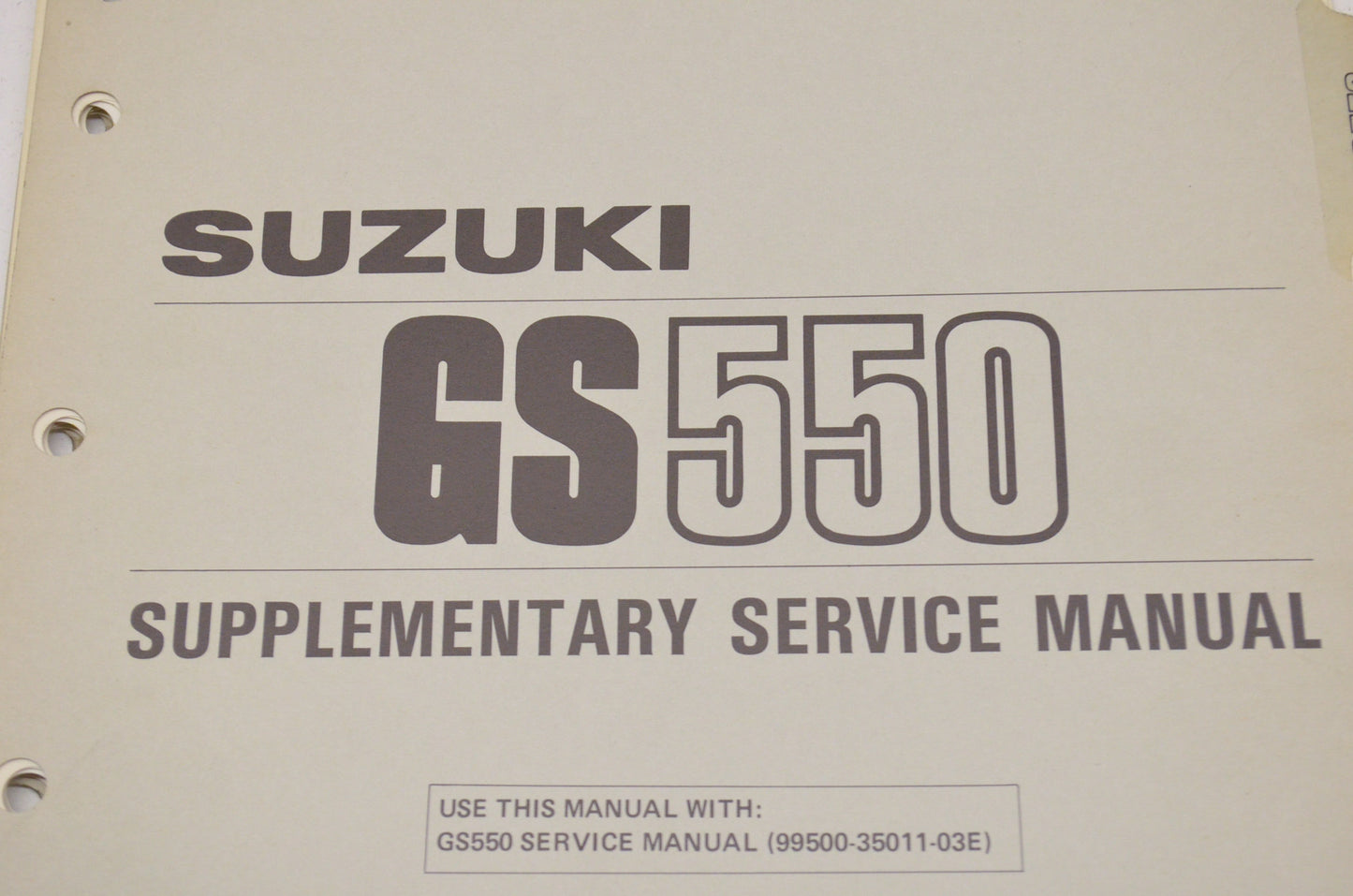 OEM Suzuki 99501-35030-03E GS550 Supplementary Service Manual GS550