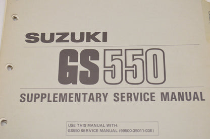 OEM Suzuki 99501-35030-03E GS550 Supplementary Service Manual GS550