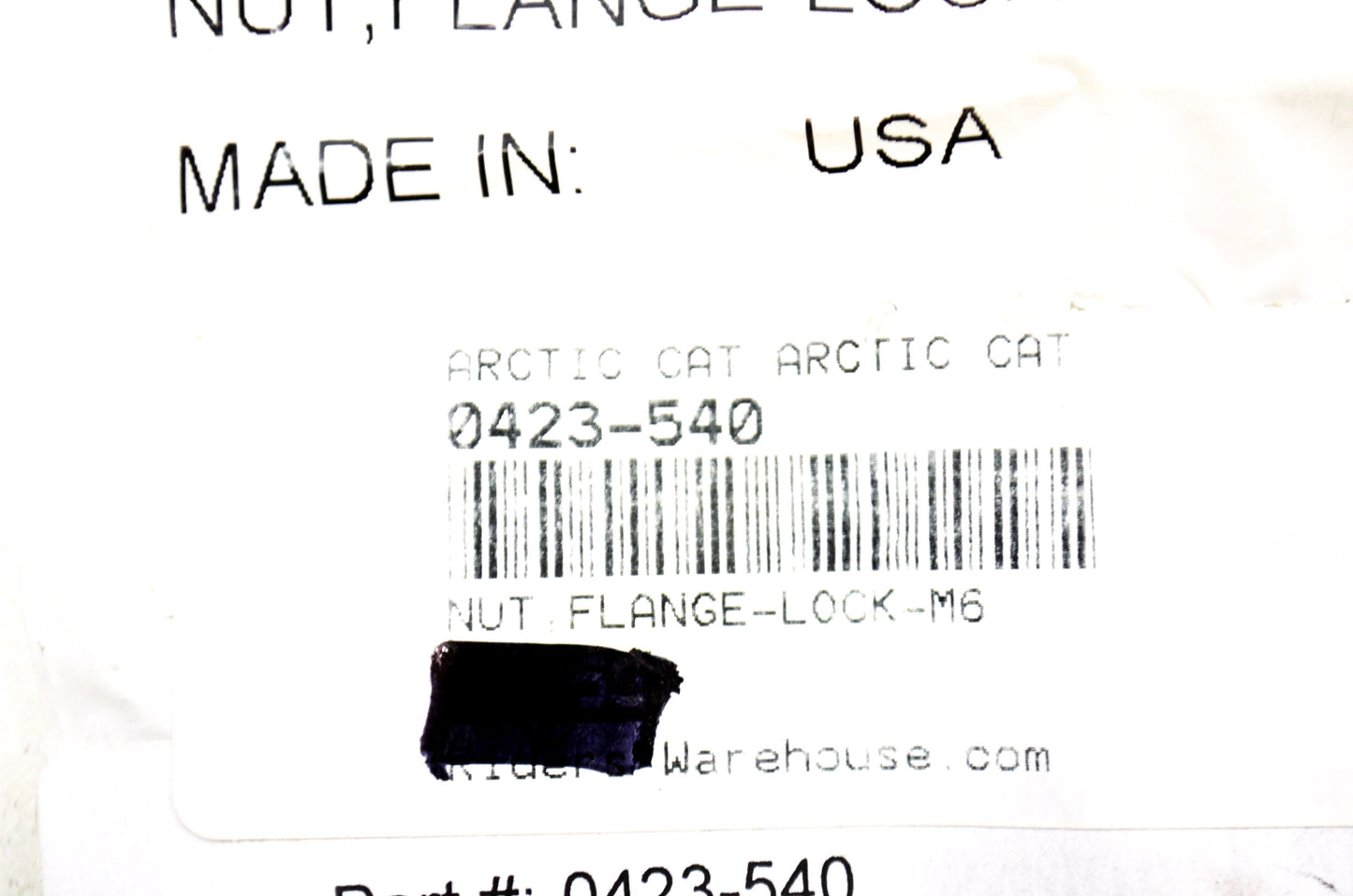 OEM Arctic Cat 0423-540 Lock Nut NOS