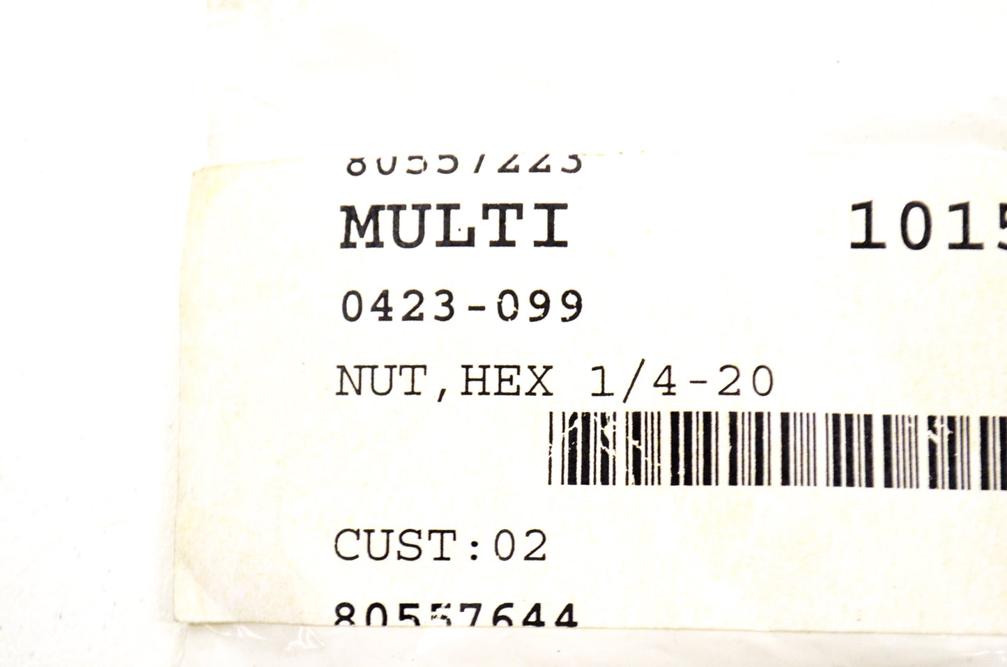 OEM Arctic Cat 0423-099 Hex Nut 1/4-20 Qty 6 NOS