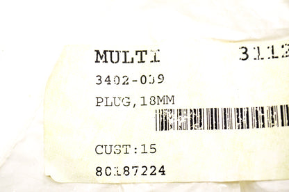 OEM Arctic Cat 3402-039 Plug 18MM NOS