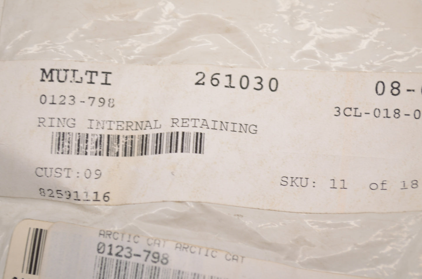 OEM Arctic Cat 0123-798 Internal Retaining Ring Qty 3 NOS