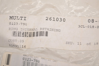 OEM Arctic Cat 0123-798 Internal Retaining Ring Qty 3 NOS