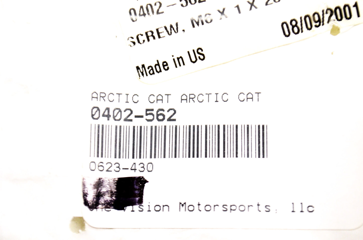 OEM Arctic Cat 0402-562 Lever Mounting Bolt NOS