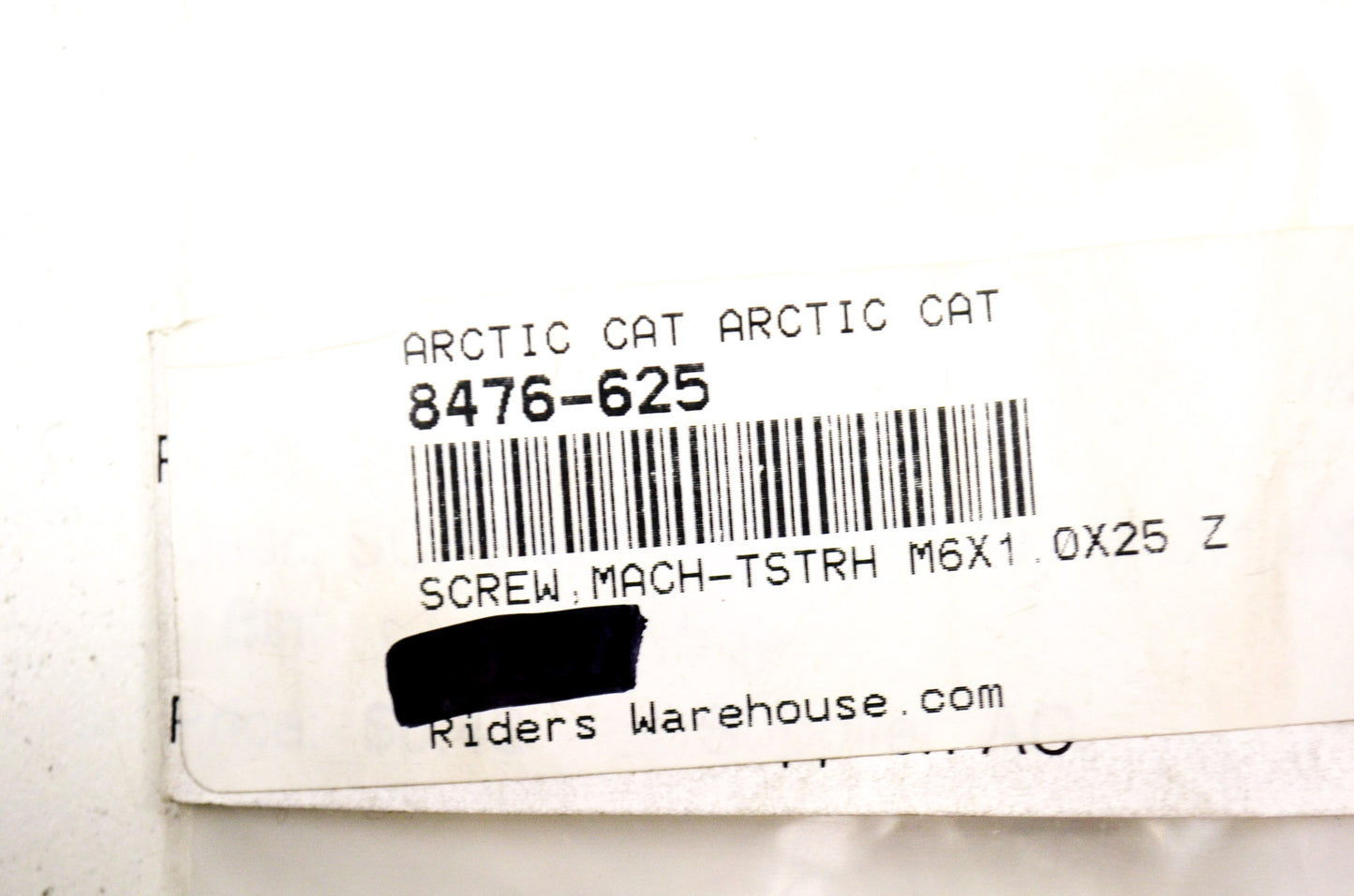 OEM Arctic Cat 8476-625 TSTRH M6X1.0X25 Z&Y Machine Screw NOS