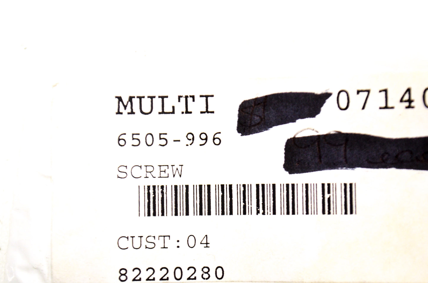 OEM Arctic Cat 6505-996 Screw NOS