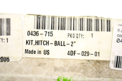 OEM Arctic Cat 0436-715 Hitch Ball Kit NOS