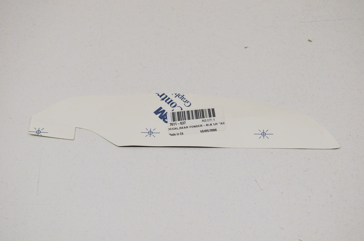 OEM Arctic Cat 7611-637 Rear Fender Decal NOS