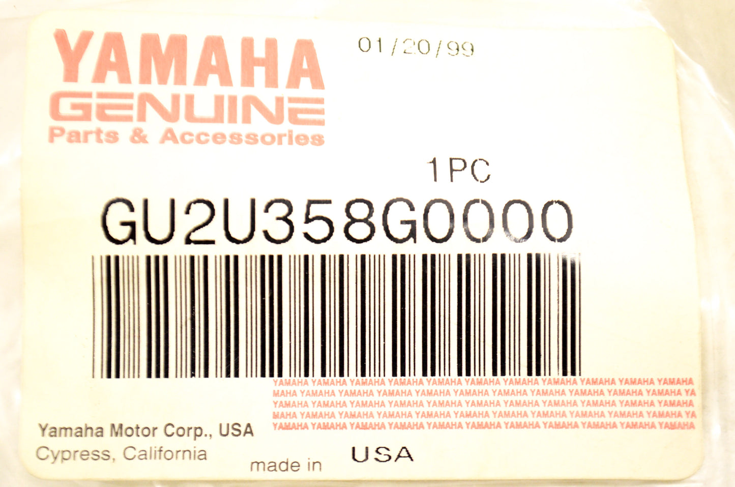 New OEM Yamaha Upper Right Hand Mat Black NOS