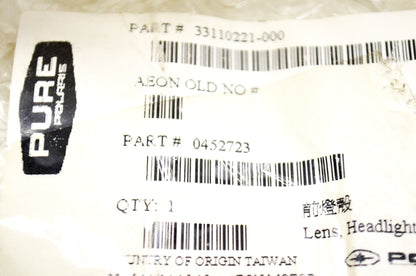 OEM Polaris 0452723 Headlight Lens NOS