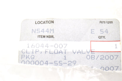 Float Valve Clip NOS