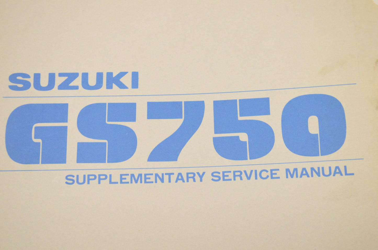OEM Suzuki SR-8010, SR-8010E-03 SUPPL-2 GS750 Supplementary Service Manual GS750