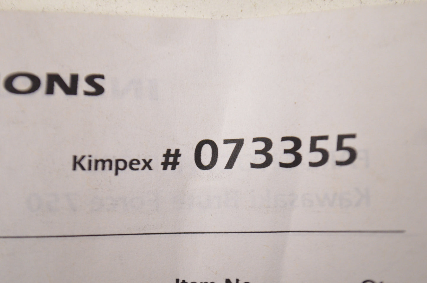 Kimpex 73355 Rear Bumper Kawasaki Brute Force 750 NOS