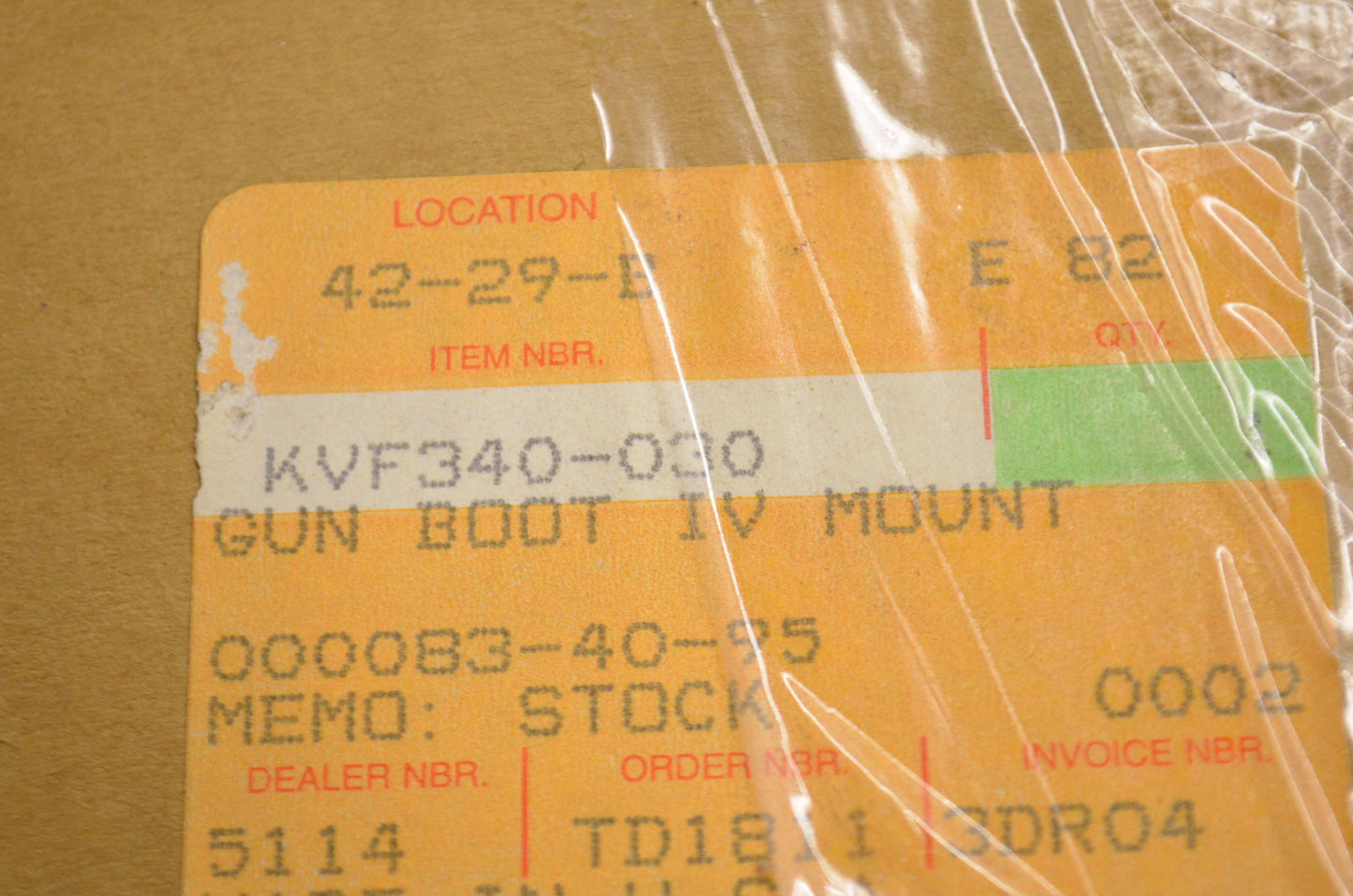 OEM Kawasaki KVF340-030 Gun Boot Mount IV NOS