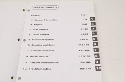 OEM Arctic Cat 2255-309 Service Manual CO/CO MC/CO 2UP