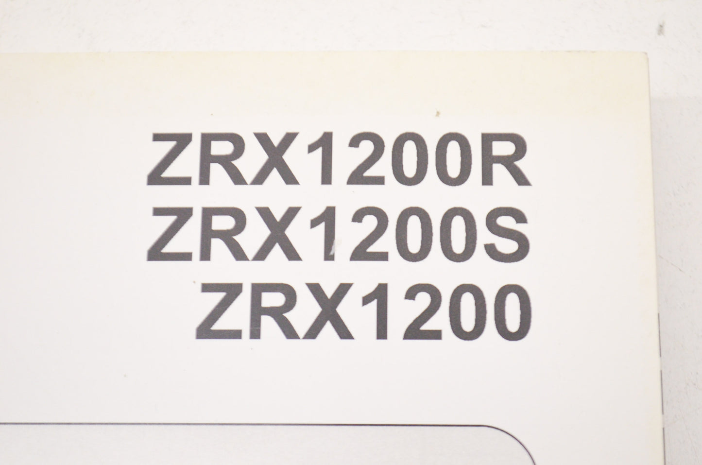 OEM Kawasaki 99924-1266-04 Service Manual ZR1200A