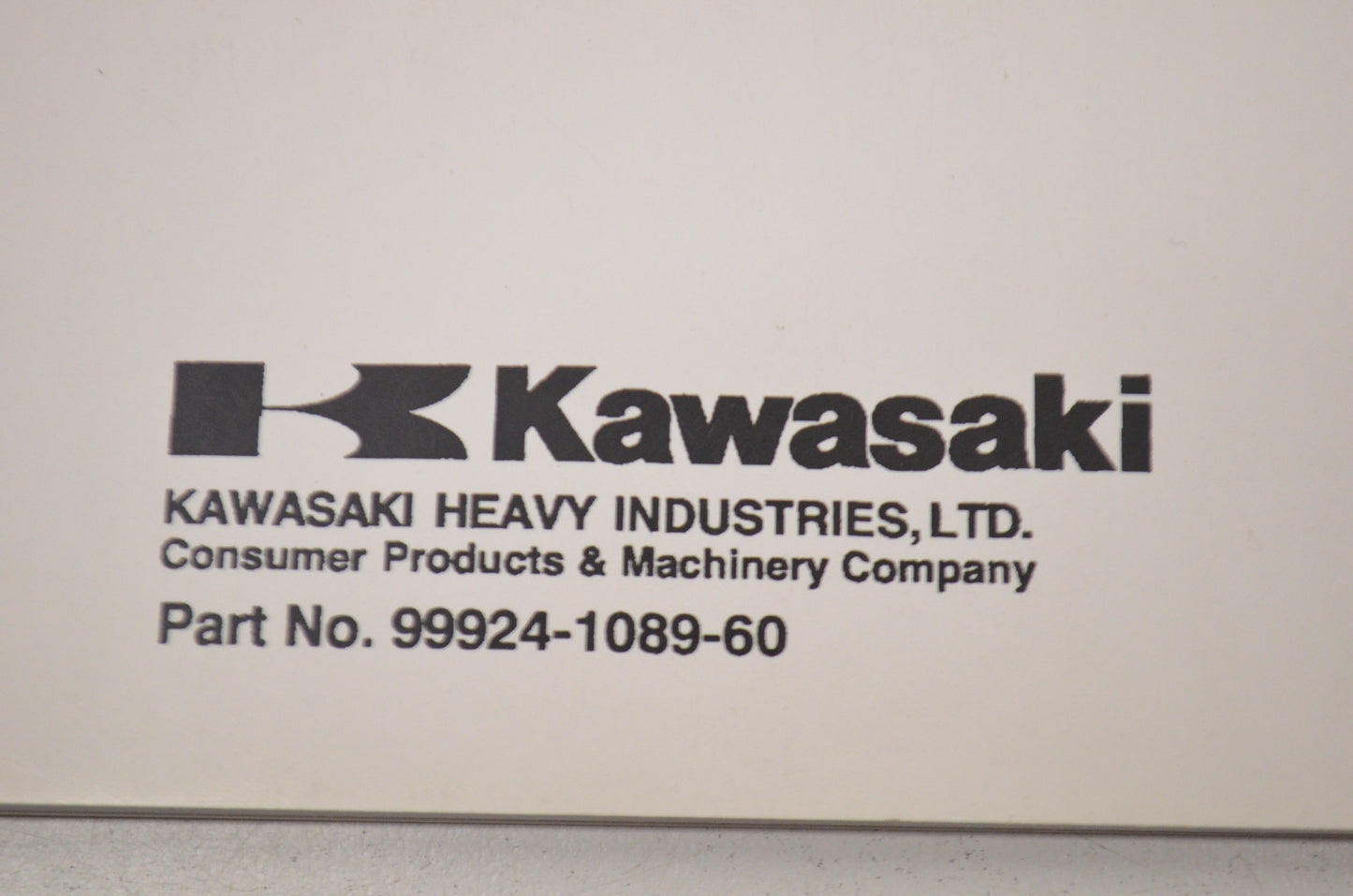 OEM Kawasaki 99924-1089-60 Service Manual Supplement ZG1200B