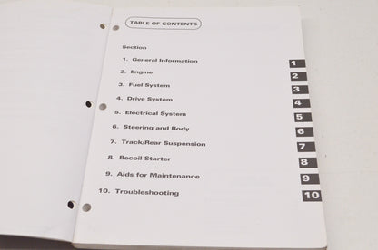 OEM Arctic Cat 2255-530 Service Manual 97 PWD SP EFI/ZR 580 E