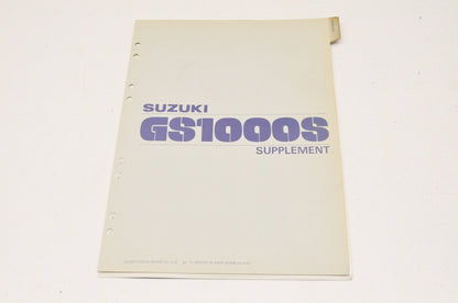OEM Suzuki Supplementary Service Manual GS1000S