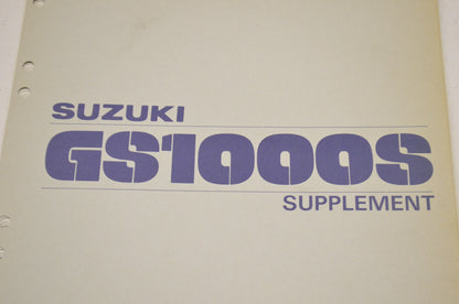 OEM Suzuki Supplementary Service Manual GS1000S