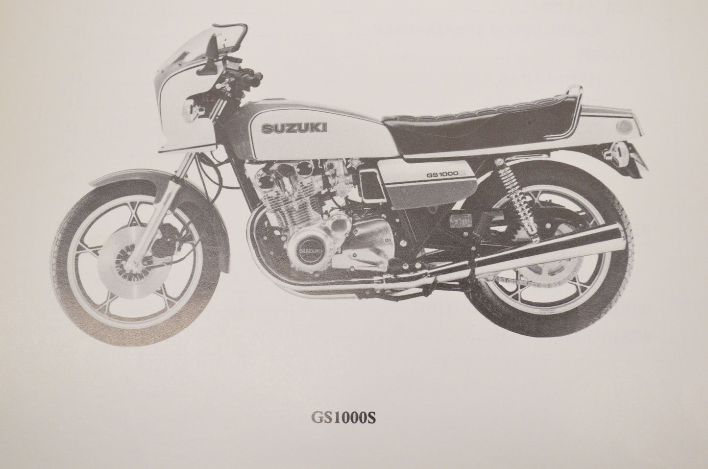 OEM Suzuki Supplementary Service Manual GS1000S