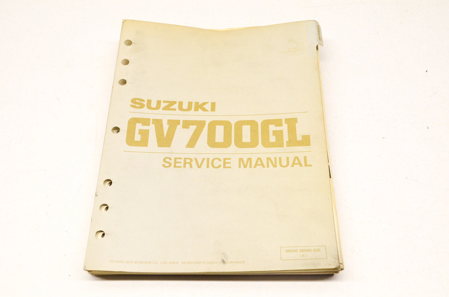 OEM Suzuki 99500-36040-03E GV700GL Service Manual